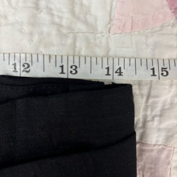 ON 34th Womens Black High Waist Pleated Ankel Wide Leg Paperbag Pants Size 12 - Picture 8 of 10